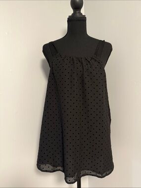 Papermoon Black Polka Dot Sleeveless Tank